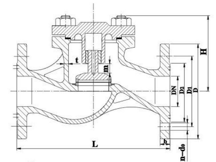 Drawing of GB T592 Marine Cast Iron Check Valve Type AAS.jpg Drawing of GB T592 Marine Cast Iron Check Valve Type AAS.jpg